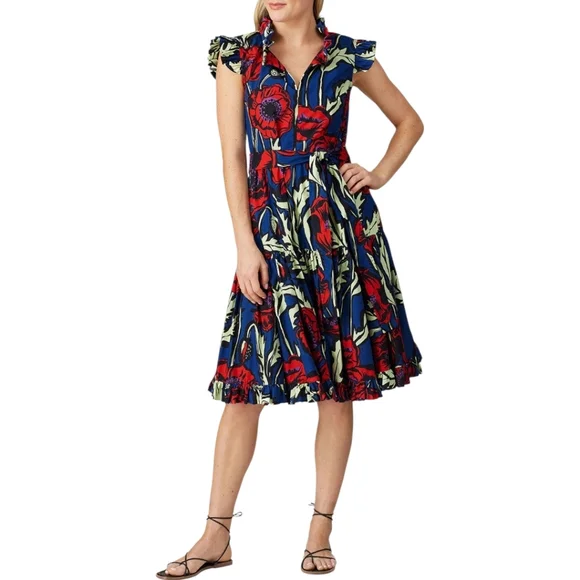 Rhian Stephenson La Double J Short & Sassy Dress Size Large Pockets Tiered Skirt